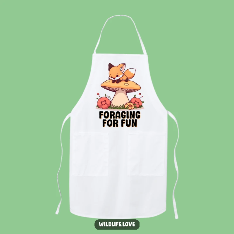 Funny Fox Chef Apron - Curious Cub Forest Kitchen Funny Gift