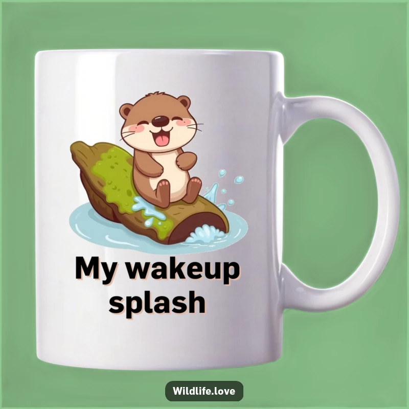 Funny Otter Sliding Mug - Giggling Splash Fun Water Humor Funny Gift
