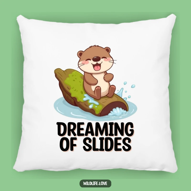 Funny Otter Sliding Pillow - Cozy Splash Accent Funny Gift