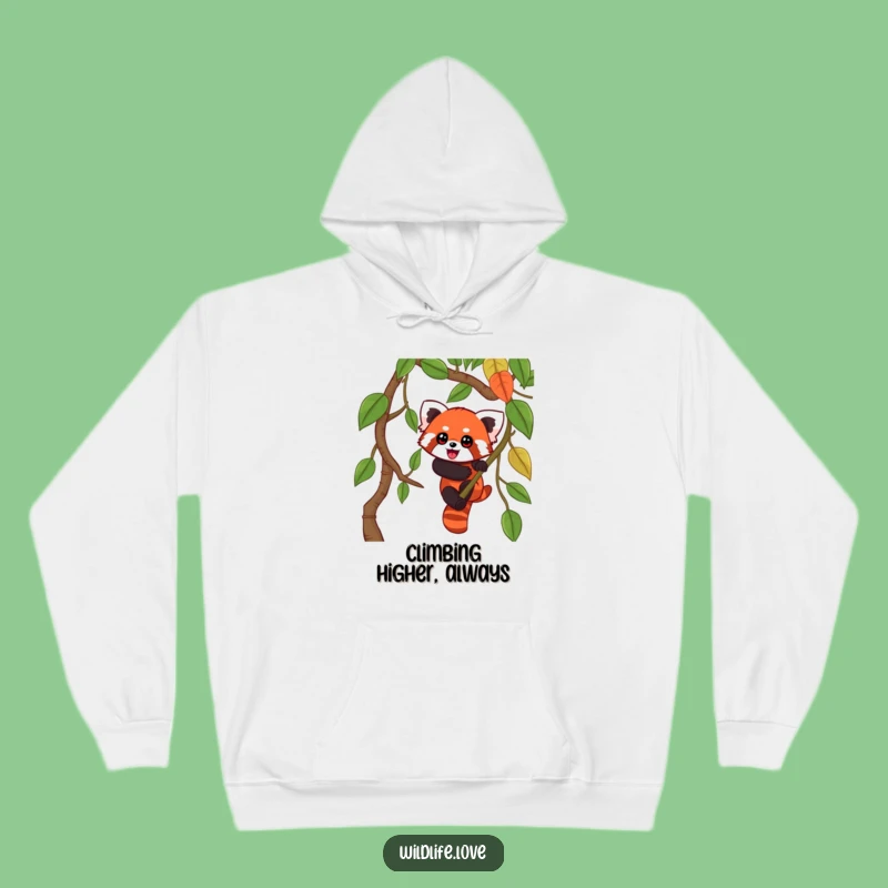 Funny Red Panda Jungle Hoodie - Adventurous Climber Cozy Funny Gift