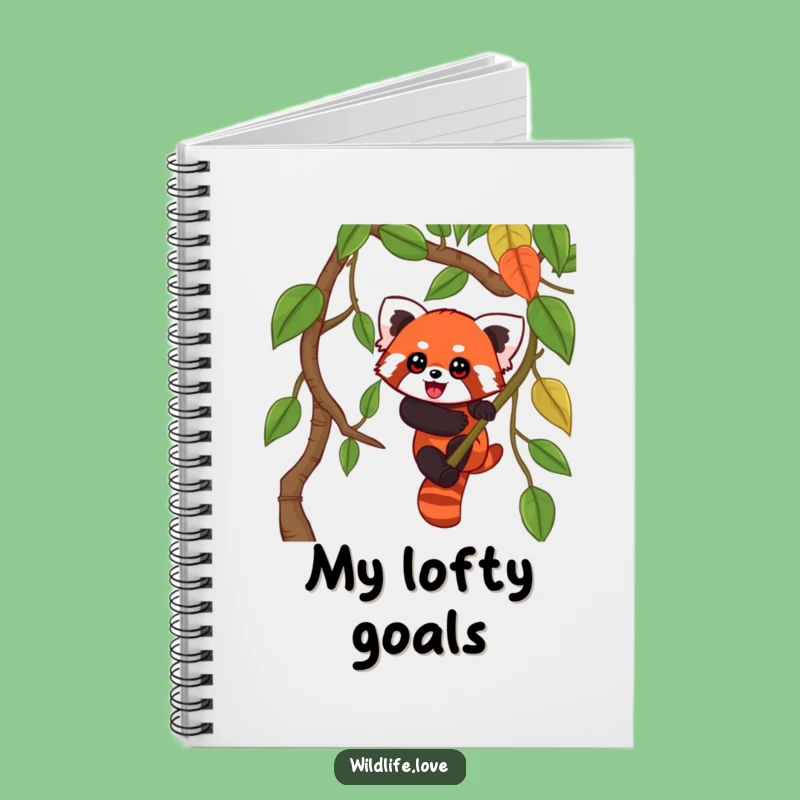 Funny Red Panda Journal - Playful Jungle Vine Notebook Funny Gift